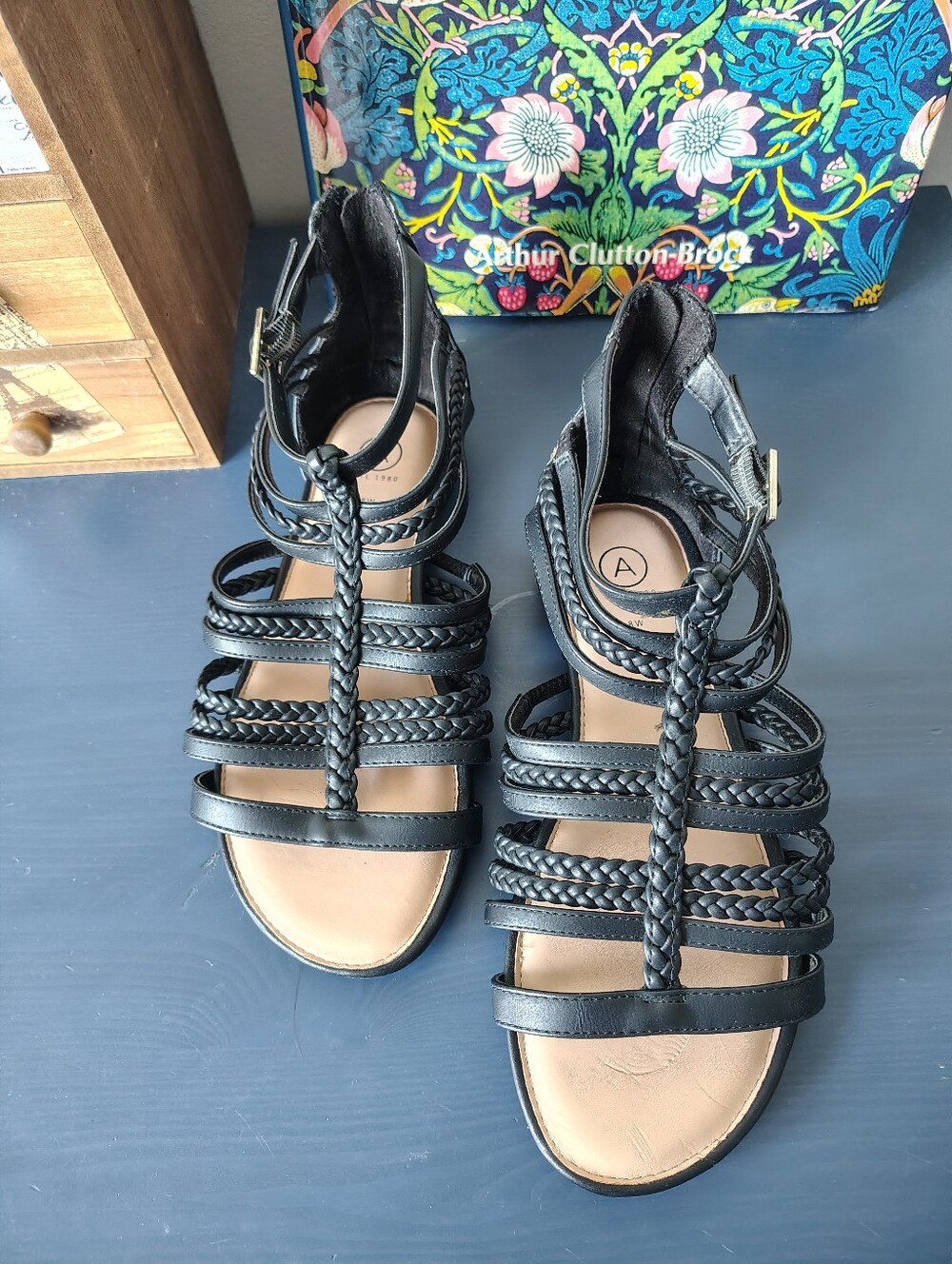 ☀️ SUMMER SALE!! Addition-Elle Black Gladiator Sandal 8W